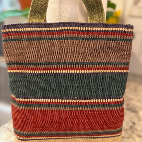 Fossil vintage Striped Multicolor Tote Bag - Picture 4 of 9